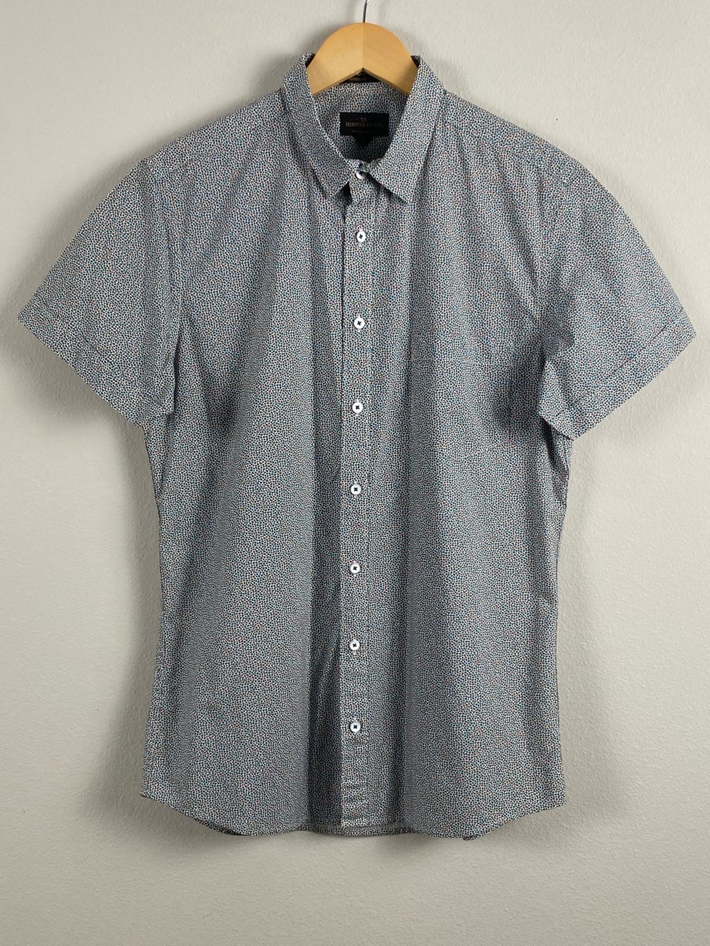 Rodd & Gunn Sports Fit Micro Pattern Short Sleeve Button Front Shirt